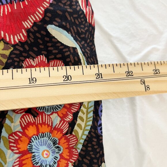 Torrid Black Brown Pink Multicolor Tie Front Boxy Fit Top Boho - Size 0X - Picture 6 of 6